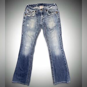 True Religion Billy Big T Distressed Denim Mens Jeans size 29